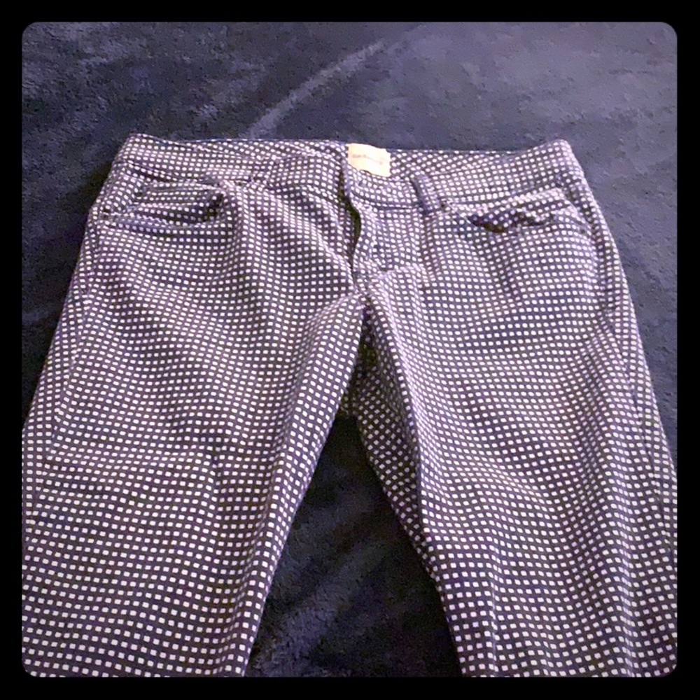 Blue checkered slacks